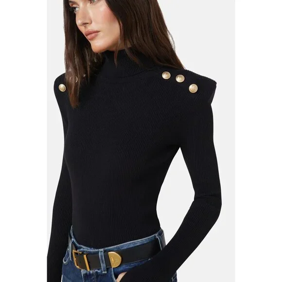 NWT L’AGENCE Reeves Turtleneck Sweater Black Size Small - Picture 5 of 8